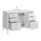 James Martin Vanities 48'' Vanity, Bright White w/ 3 CM White Zeus Quartz Top 485-V48-BW-3WZ - alternate 5